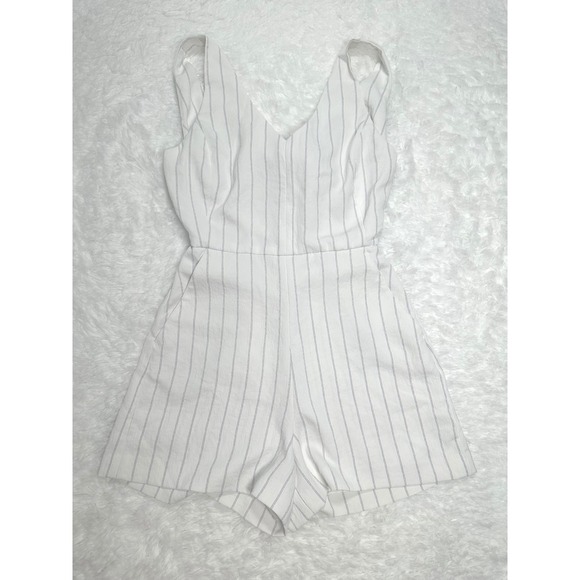 Wilfred Pants - Aritizia Wilfred Ecoulement‎ Romper White/Black Striped Sleeveless Size 2